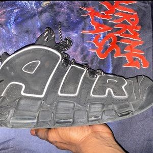 Nike uptempo “black reflective”